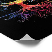 蝶の木の美しい昆虫 ポスター (角)