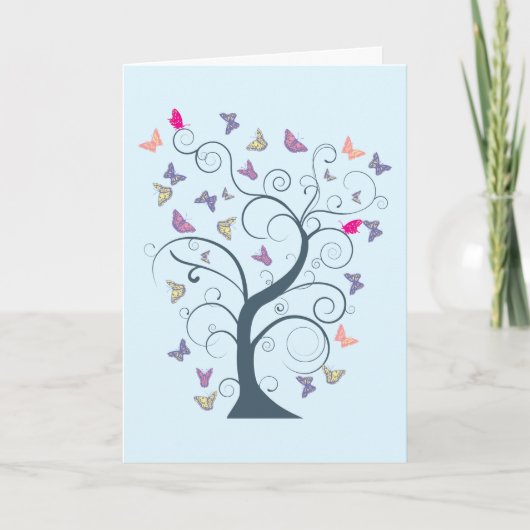 蝶の木1~蝶カスタマイズのテンプレート カード (正面)