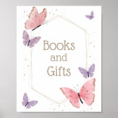 蝶の本とギフトのサイン ポスター (正面)