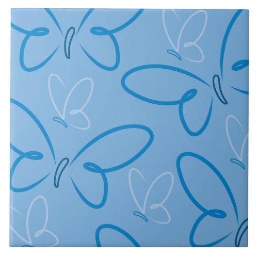 蝶の模様 タイル (正面)