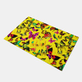 蝶の模様 ドアマット (アングル)