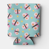 蝶の模様 缶クーラー (正面)