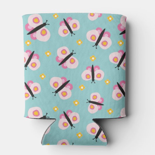 蝶の模様 缶クーラー (裏面)