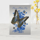 蝶の母の日のカードシスター カード (黄色い花)