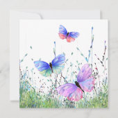 蝶の母の日のカード蝶飛んでいる々 (裏面)