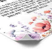 蝶の水が赤ちゃんシャワーのゲームサインを破った ポスター (角)