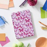 蝶の水彩模様ピンク iPad PROカバー<br><div class="desc">マゼンタピンクと白モダン水色の蝶絵画の色。オリジナルアートby Nic Squirrell.</div>