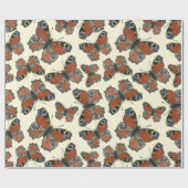 蝶の水彩模様包み紙 ラッピングペーパー (フラット)