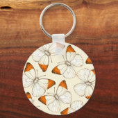 蝶の水彩模様 キーホルダー (正面)