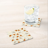 蝶の水彩模様 スクエアペーパーコースター (インサイチュ)