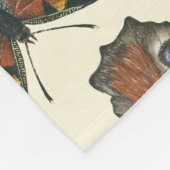 蝶の水彩模様 フリースブランケット (角)