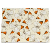 蝶の水彩模様 ラージペーパーバッグ (正面)