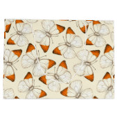 蝶の水彩模様 ラージペーパーバッグ (裏面)