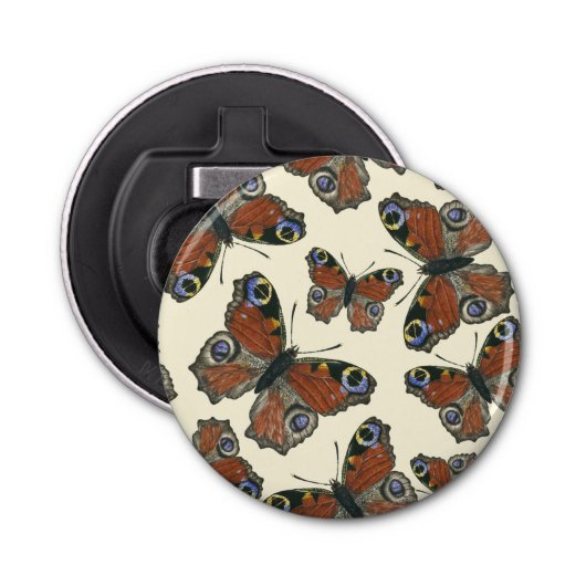 蝶の水彩模様 栓抜き (正面)