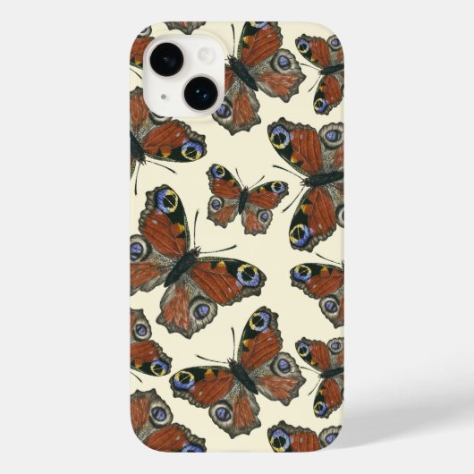 蝶の水彩模様 Case-Mate iPhoneケース (裏面)