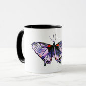蝶の水彩画 マグカップ (正面左)