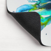 蝶の水色お洒落水色 マウスパッド (コーナー)