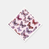 蝶の水色の日ブライダルベビーシャワー スタンダードカクテルナプキン (角)