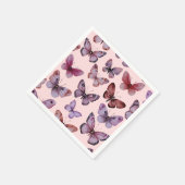 蝶の水色の日ブライダルベビーシャワー スタンダードカクテルナプキン (角)