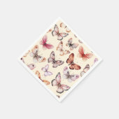 蝶の水色の日ブライダルベビーシャワー スタンダードカクテルナプキン (角)