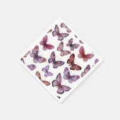 蝶の水色の日ブライダルベビーシャワー スタンダードカクテルナプキン (角)