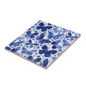 蝶の水色の青いセラミックタイル タイル (側面)