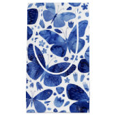 蝶の水色インディゴブルー スモールペーパーバッグ (正面)