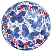 蝶の水色インディゴブルー ソフトボール (正面左)