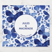 蝶の水色インディゴブルー ビールラベル (シングルラベル)