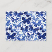 蝶の水色インディゴブルーR.S.V.P. エンクロージャーカード (裏面)