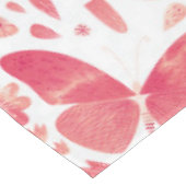 蝶の水色コーラルピンクテーブルクロス テーブルクロス (アングル)