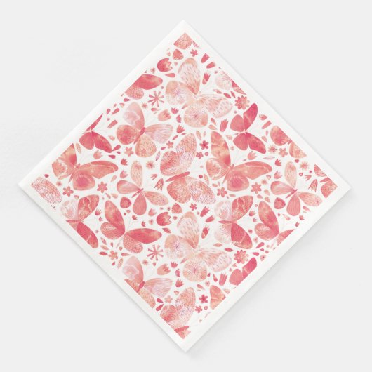 蝶の水色コーラルピンク (コーナー)