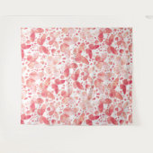 蝶の水色コーラルピンク タペストリー (正面(横))