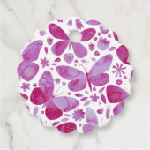 蝶の水色ピンク フェイバータグ (正面)