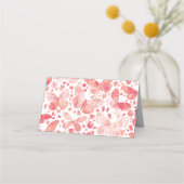 蝶の水色ピンク プレイスカード (裏面)