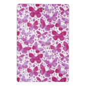 蝶の水色ピンク ミニクリップボード (裏面)