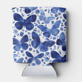 蝶の水色ブルーボモダンホ結婚ズ 缶クーラー (裏面)