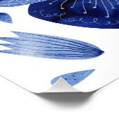 蝶の水色ブルー フォトプリント            (角)