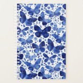 蝶の水色ブルー プランナー手帳 (正面)