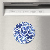 蝶の水色ブルー マグネット (インサイチュ (食洗機))