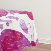 蝶の水色マゼンタピンクテーブルクロス テーブルクロス (インサイチュ)