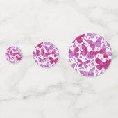 蝶の水色マゼンタピンク コンフェッティ (裏面)