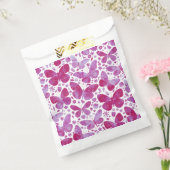 蝶の水色マゼンタピンク フェイバーバッグ (封をした状態)