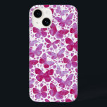 蝶の水色マゼンタピンク Case-Mate iPhone 14ケース<br><div class="desc">マゼンタピンクとホワイトウォーター色の絵画蝶の。お保護前の携帯を同時にプリティフィング！オリジナルアートby Nic Squirrell.</div>