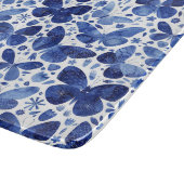 蝶の水色（青と白） カッティングボード (角)