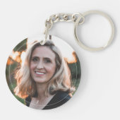 蝶の永遠に私たちのハート写真のトリビュート キーホルダー (裏面)