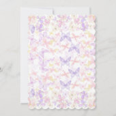 蝶の洗礼と誕生日招待状 招待状 (裏面)