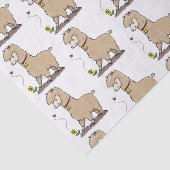 蝶の漫画と可愛い幸せなアルパカ 薄葉紙 (詳細)