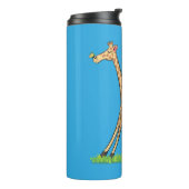 蝶の漫画と可愛い幸せなキリン タンブラー (回転左)