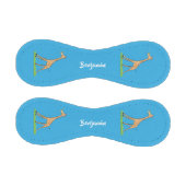 蝶の漫画と可愛い幸せなキリン 野球ボール (パネル)